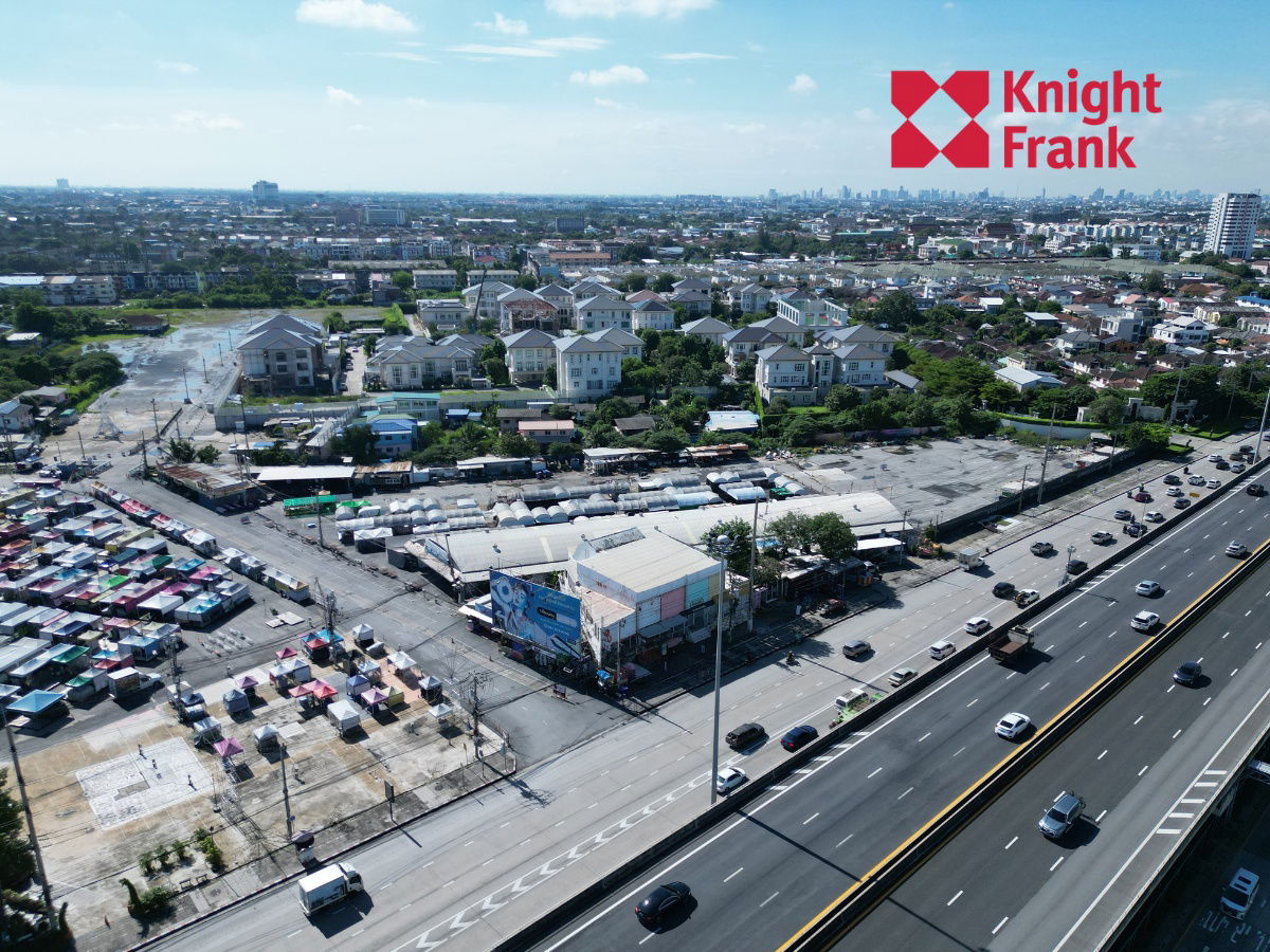 รูป ขายที่ดินทำเลดี ขนาด 7 ไร่ ติดถนนประดิษฐ์มนูธรรม (ตลาดนัดเลียบด่วนรามอินทรา) กรุงเทพมหานคร - รูปที่ 4/6