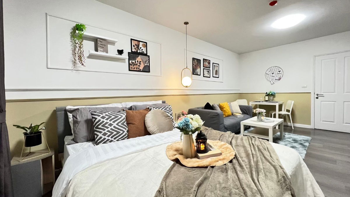 picture 📌𝐔𝐏𝐃𝐀𝐓𝐄 𝐑𝐎𝐎𝐌 𝟐𝟎𝟐𝟓📌 Condo for rent at Campus Resort Bangna [Beautiful built-in room+washing machine] ID LINE: atccity 💻 - 11/13