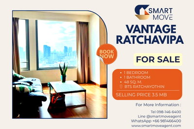 Condos for sale Tesco Lotus Superstore Phong Phet : 🔥 Sale with tenant !!🔥 Code C20250600050..........Vantage Ratchavipa, 1 bedroom, 1 bathroom, high floor 21++, furnished, SELL AT LOSS!!📣📣