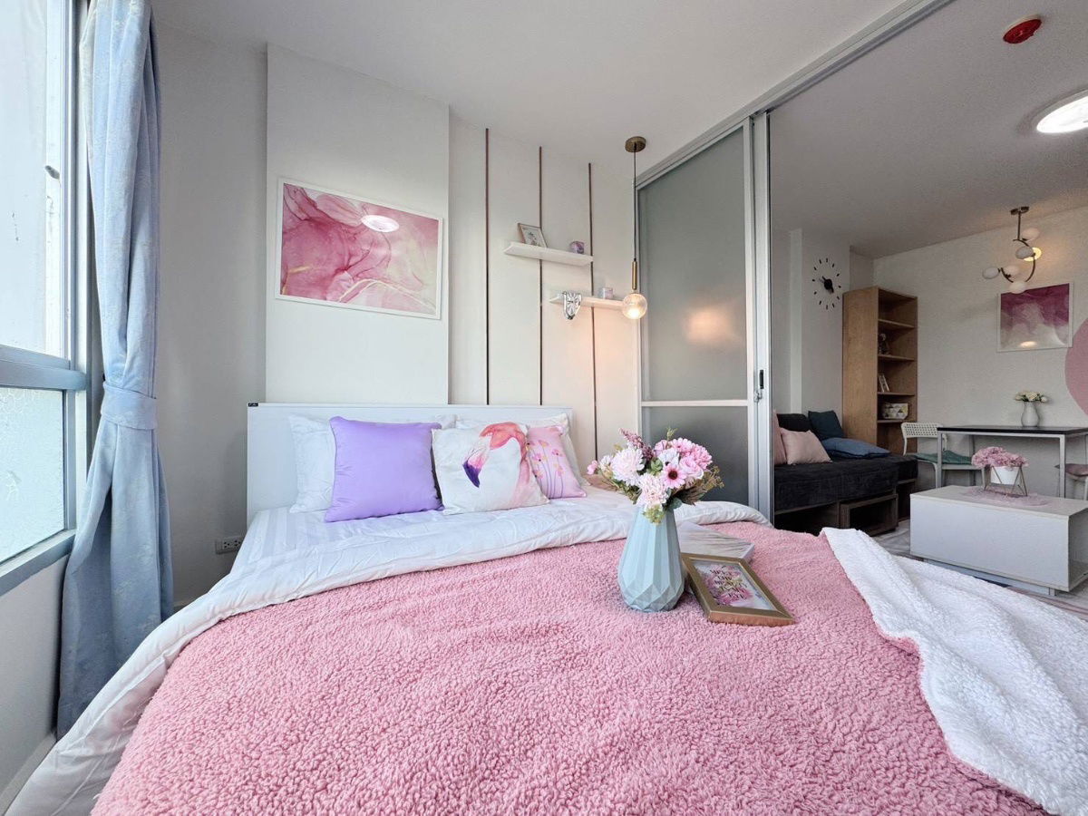 picture 📌𝐔𝐏𝐃𝐀𝐓𝐄 𝐑𝐎𝐎𝐌 𝟐𝟎𝟐𝟓📌 Condo for rent at Campus Resort Bangna [Beautiful built-in room+washing machine] ID LINE: atccity 💻 - 1/9