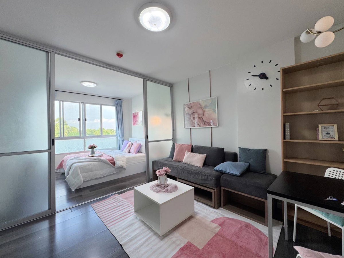 picture 📌𝐔𝐏𝐃𝐀𝐓𝐄 𝐑𝐎𝐎𝐌 𝟐𝟎𝟐𝟓📌 Condo for rent at Campus Resort Bangna [Beautiful built-in room+washing machine] ID LINE: atccity 💻 - 5/9