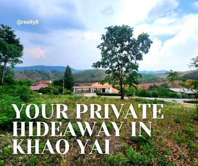 ที่ดิน ปากช่อง โคราช : ที่ดินบนเนิน วิวเขาสวย 360°  ในโครงการพรีเมียม  พร้อมสร้างได้ทันที