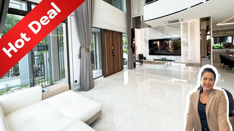 ให้เช่าบ้านเดี่ยวสุดหรู 5 ห้องนอน ตกแต่งสวย พร้อมเข้าอยู่ Grand Bangkok Boulevard East Rama 9