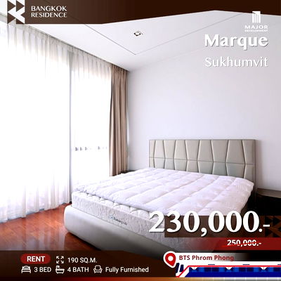 Condos for rent Sukumvit 39 :  Rare Unit! Marque Sukhumvit, 💎  Super Luxury Residence in a heart of Phrom Phong 💫 Near BTS Phrom Phong 