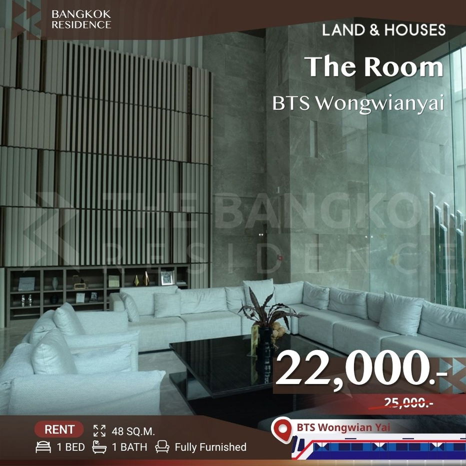 picture  The Room BTS Wongwian Yai 🔥 Rare Unit at a Great Price! 🔥 Near BTS Wongwian Yai  - 1/13