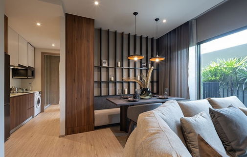 รูปภาพ 2 Beds Large Room City view Fully Furnished New Condo Good Location Next To Ekkamai-RamInthra,Central East Ville @ Noble Create