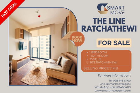 🔥 Sale with tenant !! high floor 15++, North Facing !! 🔥 Code C20230106407.......The Line Ratchathewi, 1 bed, 1 bath, furnished, Special Deal!!📣📣