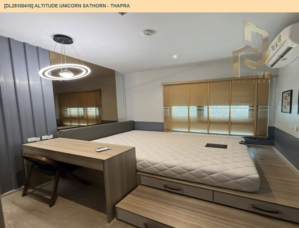 รูป DL25100416 ให้เช่าคอนโด อัลติจูด ยูนิคอร์น สาทร - ท่าพระ (Altitude Unicorn Sathorn - Thapra) ใกล้ BTS ตลาดพลู พร้อมเข้าอยู่ โทรด่วน 0616298946 LineID @523dslwi - รูปที่ 3/7