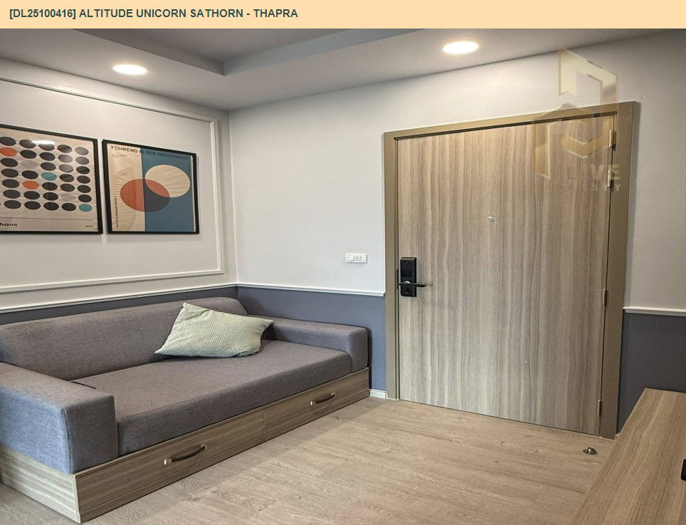 รูป DL25100416 ให้เช่าคอนโด อัลติจูด ยูนิคอร์น สาทร - ท่าพระ (Altitude Unicorn Sathorn - Thapra) ใกล้ BTS ตลาดพลู พร้อมเข้าอยู่ โทรด่วน 0616298946 LineID @523dslwi - รูปที่ 2/7