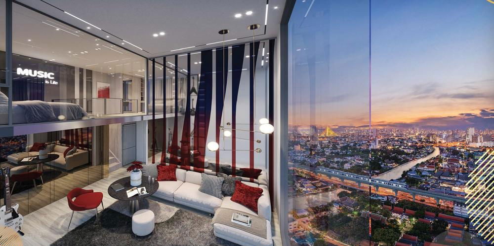 รูป (เจ้าของ) ขายดาวน์ห้อง Duplex ชั้น 18 เพดานสูง คอนโด origin play triple station บางขุนนนท์ - รูปที่ 21/24