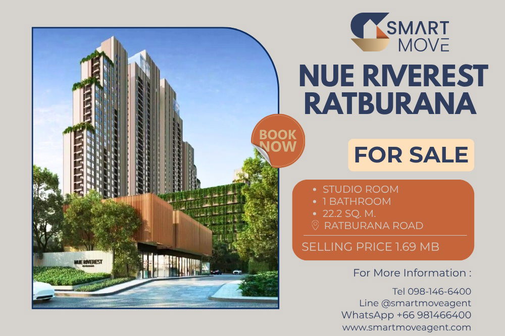 รูป ขายดาวน์ !! วิวแม่น้ำ !! Code C20250200087.......Nue Riverest Ratburana, ห้องสตูดิโอ, 1 ห้องน้ำ, ตกแต่งบางส่วน, ราคาพิเศษ!! - รูปที่ 1/11