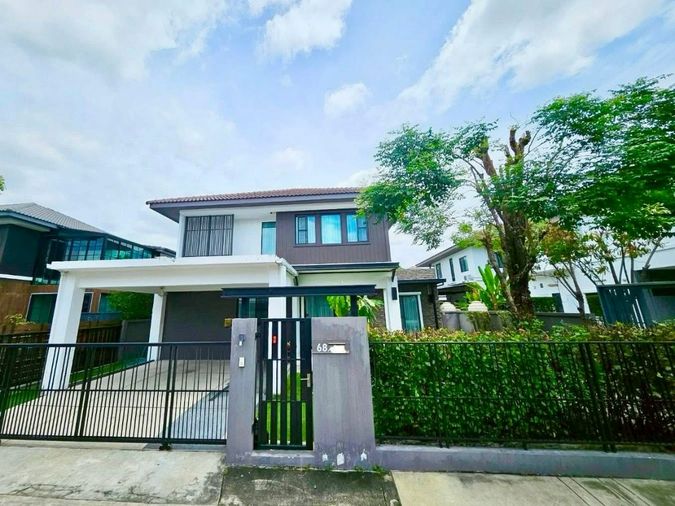 🏡บ้านเดี่ยวให้เช่า✨มัณฑนา บางนา กม.7 แต่งครบสวยพร้อมอยู่ (4 ห้องนอน 3 ห้องน้ำ) เพียง 70,000/เดือน ▫️Line: @sanhaproperty📲092-6242892 รหัส SHW056