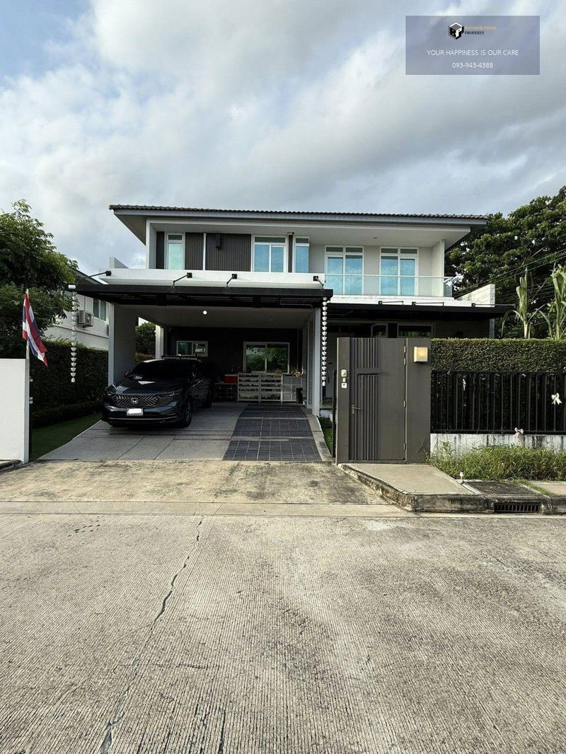 ขายบ้านเดี่ยว : Mantana Onnut - Wongwaen 5 | บ้านหลังมุม พร้อมสวนส่วนตัว 🌿 หน้าบ้านทิศใต้ ใกล้ Clubhouse ร่มรื่นสบายตลอดปี 🍃 #2025101812427