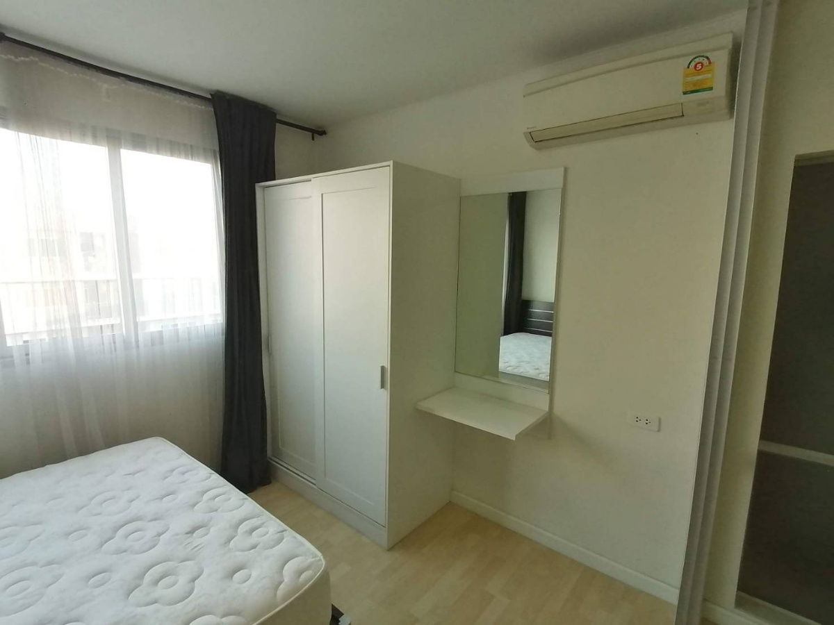 รูป ให้เช่า ดีคอนโด รามอินทรา  Dcondo Ram Intra รามอินทรา 47 กั้นห้องนอน เฟอร์นิเจอร์-ไฟฟ้าครบ มีเครื่องซักผ้า - รูปที่ 2/12