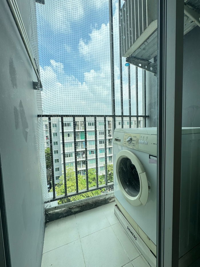 รูป ให้เช่า ดีคอนโด รามอินทรา  Dcondo Ram Intra รามอินทรา 47 กั้นห้องนอน เฟอร์นิเจอร์-ไฟฟ้าครบ มีเครื่องซักผ้า - รูปที่ 12/12