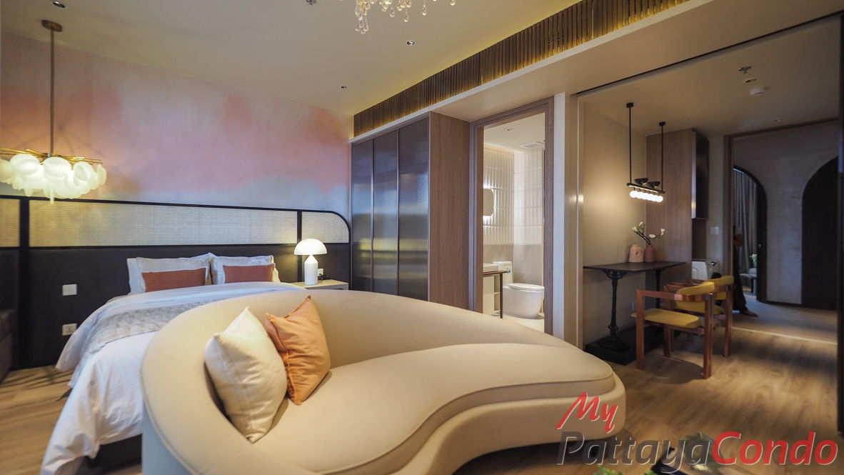 รูป 🛏️ 1 ห้องนอน - 🛁 1 ห้องน้ำ - 🏙️ Sea Views - 🇹🇭 ชื่อไทย - 🏢 Arom Jomtien Pattaya - รหัส: AROJ08 - รูปที่ 7/10