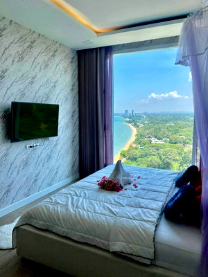 Condos for rent Bang Sarey Beach : Condo for rent Del mare Bang Saray, sea view, ready to move in (S03-0659)