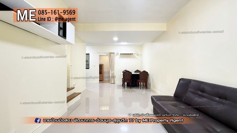 3-bed townhouse for rent, 95 sqm, 18 sq wah, Pruksa Ville 57