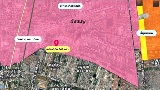รูป ขายถูกมากที่ดินถมแล้ว 344 ตรว. สรงประภา- ดอนเมือง- ถ.รพช ผังชมพู เดินทางสะดวก,รถไฟฟ้าสายสีแดง, ม.รังสิต อ. เมือง ปทุมธานี - รูปที่ 3/8