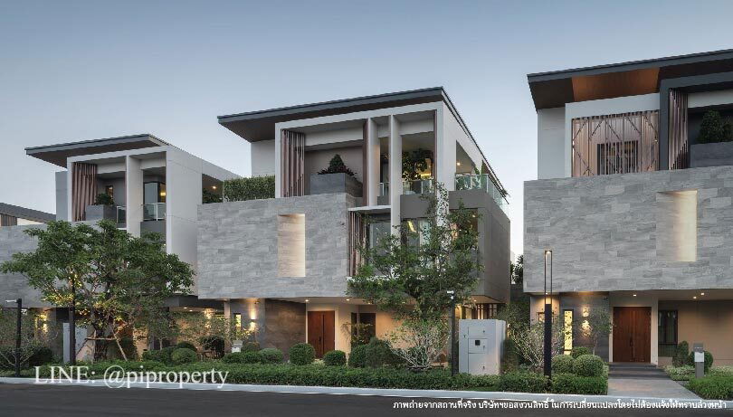 picture Fully furnished. Modern luxury single house for Sale in The Gentry Phatthanakan. 4Bedroom + 5Bathroom + 3 Car parking.  - 61/67