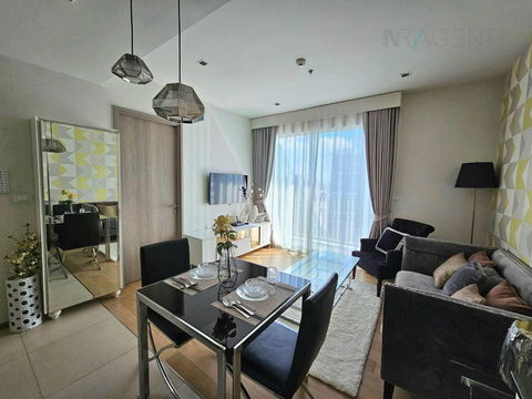 🚩 For Rent Condo HQ THONGLOR Building 1, Floor 28,1 bed room, Room size 46.00 sqm