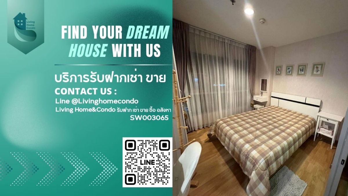 picture Selling a beautifully decorated, ready-to-move-in condo at Aspire Rama 4 with a pool view, near the BTS Ekkamai and Phra Khanong stations. SW003065  - 1/7