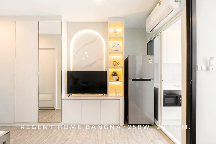 🎉ให้เช่า 𝗥𝗲𝗴𝗲𝗻𝘁 𝗛𝗼𝗺𝗲 𝗕𝗮𝗻𝗴𝗻𝗮 เดินถึง BTS บางนาเพียง 350 เมตร คอนโดใหม่ ตึกใหม่หมด