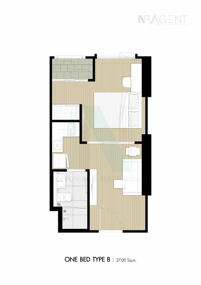 picture For Rent Condo DENIM JATUJAK Building A, Floor 36,1 bed room, Room size 28 sqm - 6/8
