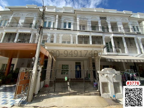 Townhouse for rent, 3 floors, Chuan Chuen Village, Charan Soi 3, near MRT Tha Phra