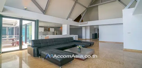 🔼🔽 AccomA 📩 Duplex Condo,Double High Ceiling,Big Balcony 3 BR Condominium @Baan Saraan (AA24963)
