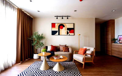 Condos for rent : TA7699📲LineID @556ryccg🚄85.3 sqm 3 Bedroom Floor38 Fully furnished Rhythm Sathorn near BTS Saphan Taksin 250m.