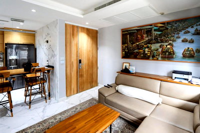 Condos for rent : TA8444✨Line ID @556ryccg 🚞2 Bedroom 93 sqm Floor7 Fully furnished Baan Thanon Sarasin, Sarasin road near Lumpini Park, BTS Ratchadamri