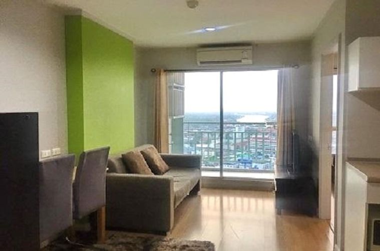 ห้องใหญ่ คอนโด ลุมพินี วิลล์ แจ้งวัฒนะ-ปากเกร็ด วิวแม่น้ำสวยเวอร์ ตึก B ชั้น 31 แบบ 1 ห้องนอน 28 ตรม. ของครบ เพียง 7,000 บาท