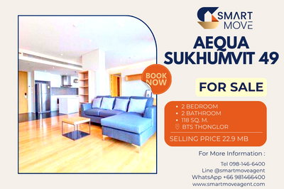 Condos for sale The Customs Department : 🔥For Sale !! big size, high floor 29++ !! Code C20230500163......Aequa Sukhumvit 49, 2 bedroom, 2 bathroom, furnished, Special Deal!! 🔥