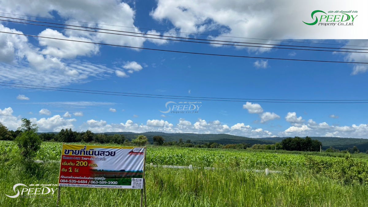 picture Land for sale with mountain views in Phu Luang, Korat 🌳 Last 3 units! Beautiful land on a 4-lane road! - 4/8
