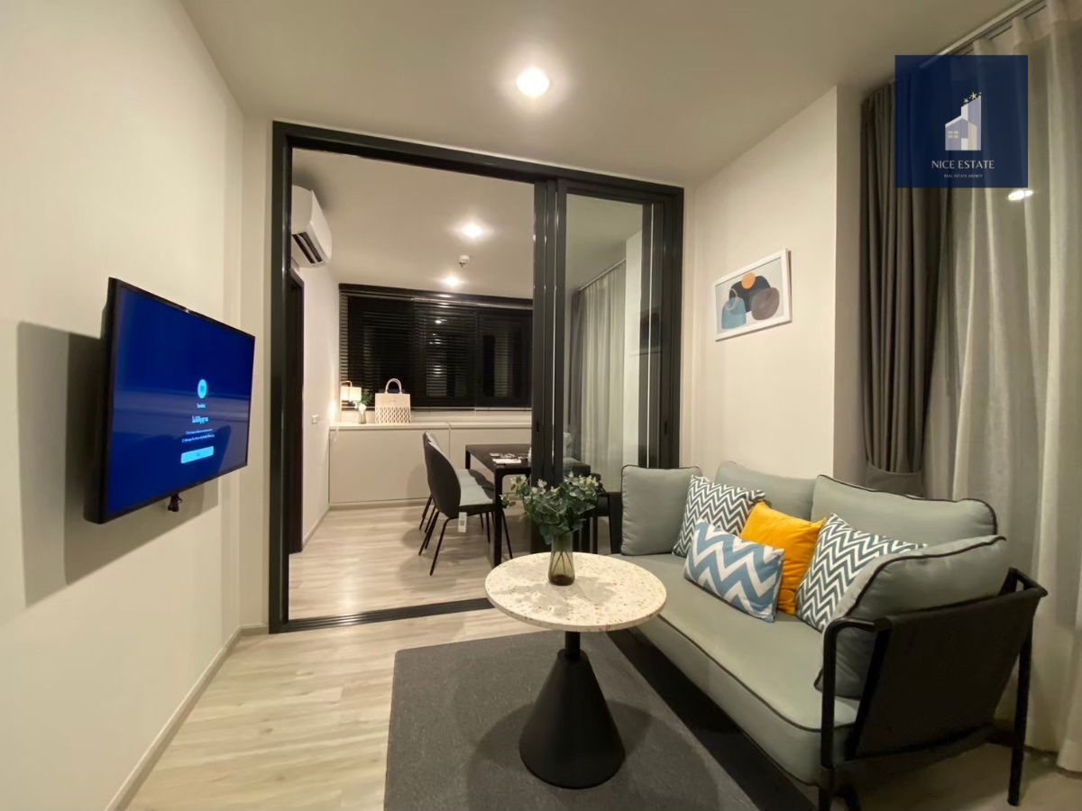 picture ✨Rare Unit✨XT Huaikhwang 📍75m. MRT Huaikhwang 1bed 1bath 1living 1workingroom corner unit 2side windows garden view - 2/9