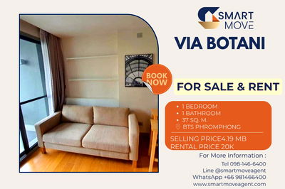 คอนโด BTS พร้อมพงษ์ : 🔥 สำหรับขาย- เช่า !! ห้องหายาก !! 🔥 Code C20230210955..........Via Botani, 1 ห้องนอน, 1 ห้องน้ำ, แต่งครบ, พร้อมเข้าอยู่, ราคาพิเศษ!!📣📣