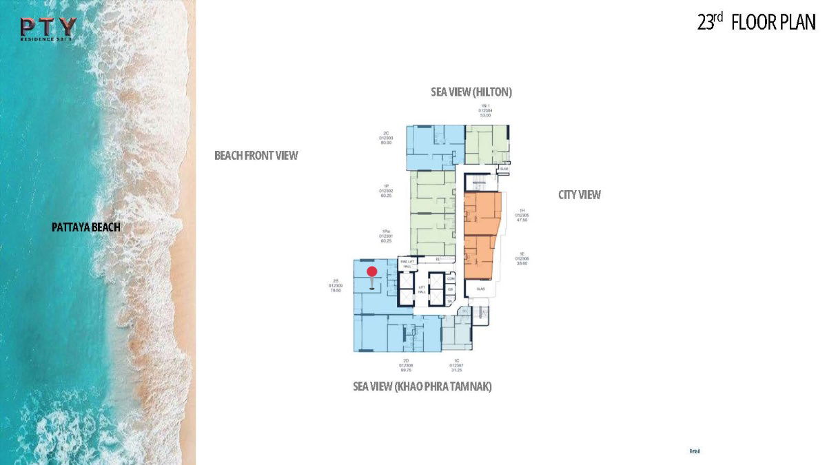 รูป ขายคอนโดหรู PTY Residence Sai 1 – พัทยาสาย 1 ติดทะเล - รูปที่ 3/16