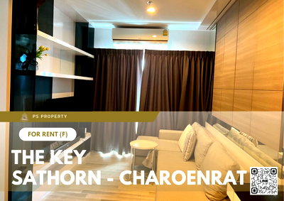 คอนโดให้เช่า : ให้เช่า ✨ The Key Sathorn - Charoenrat ✨2 ห้องนอน 2 ห้องน้ำ เฟอร์นิเจอร์ และ เครื่องใช้ไฟฟ้าครบ ใกล้ห้าง Terminal พระราม 3