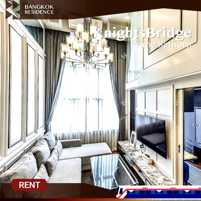 คอนโดให้เช่า :  KnightsBridge Prime Sathorn 💖 ยูนิตพิเศษ แต่งสวยมาก เฟอร์ครบ&บิ้วด์อิน✨ ใกล้ BTS ช่องนนทรี 