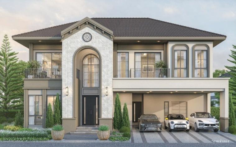 4-bed house for sale, 440 sqm, 127.6 sq wah, Grand Bangkok Boulevard Na Utthayan