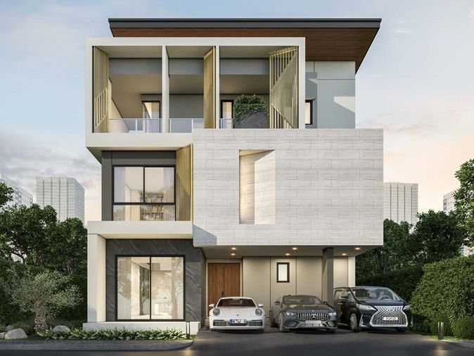 3-bed house for sale, 362 sqm, 75.3 sq wah, THE GENTRY CULTIVAR RAMA 9