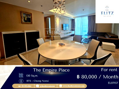 เช่าคอนโด รร.อัสสัมชัญ คอนแวนต์ สีลม : ✨ ใครหาห้องใหญ่แต่งครบต้องดู The Empire Place สาทร ห้องสวยพร้อมอยู่เลย ✔