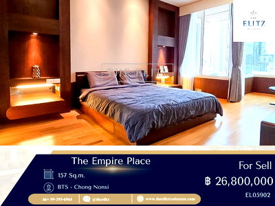 ขายคอนโด : ✨ ห้องใหญ่แต่งครบจบในที่เดียว The Empire Place Sathorn โลเคชั่นดีสุดๆ วิวเมืองใจกลาง CBD พร้อมครอบครอง 💯