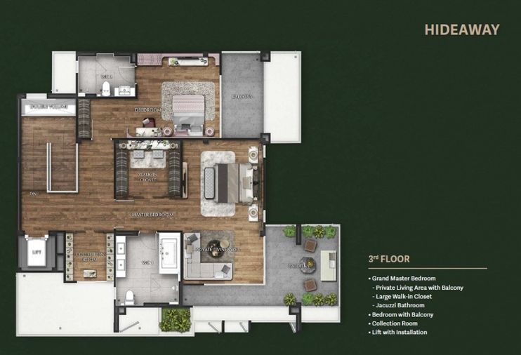 ขายบ้านเดี่ยว 5 ห้องนอน 550 ตร.ม. 162.5 ตร.ว. เดอะ เจนทริ คัลทิวาร์ พระราม 9