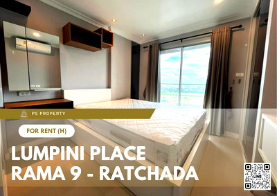 คอนโดให้เช่า : ให้เช่า 📍 Lumpini Place Rama 9 - Ratchada 📍 เฟอร์นิเจอร์ และ เครื่องใช้ไฟฟ้าครบ ใกล้ MRT พระราม 9