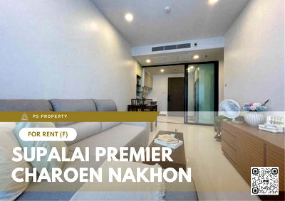 Condos for rent : For rent 📍 Supalai Premier Charoen Nakhon 📍 100 meters from BTS Khlong San, in the heart of Sathorn, fully furnished with electrical appliances.