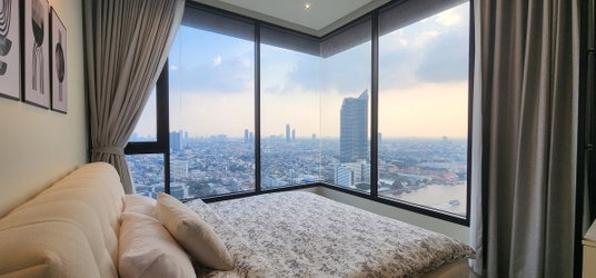รูปภาพ Panoramic view, wide-fronted unit, high floor, beautiful view, Chapter Charoennakhorn-Riverside