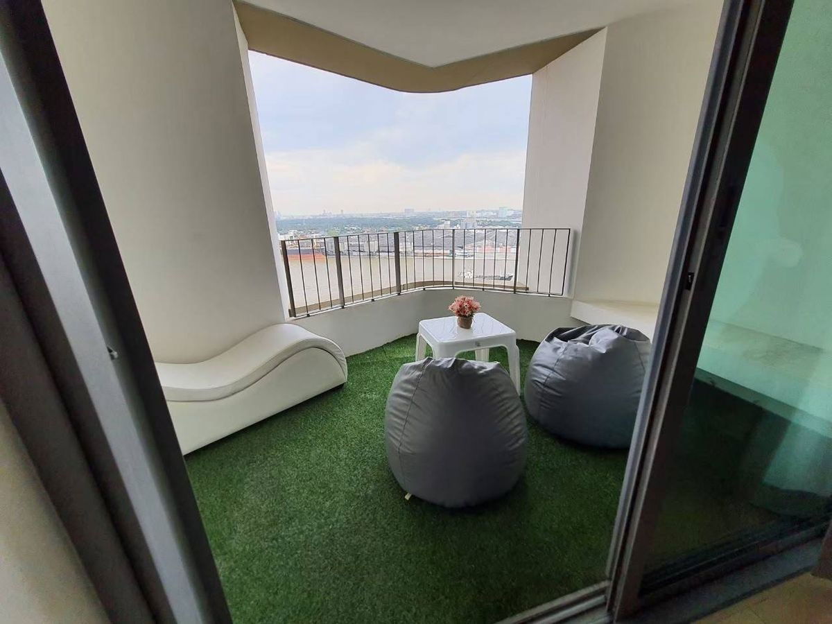 picture Chao Phraya River view, 2 fixed parking spaces, The Pano Condominium, Rama III Road - 11/14
