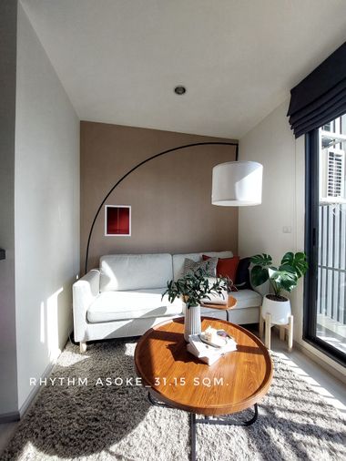 🎉RENT, Well-designed fully Furnished 31.15 sqm. at Rhythm Asoke near MRT Phraram 9, Central Rama9, Fortune Town, Esplanade, Asoke, Airport Rail Link